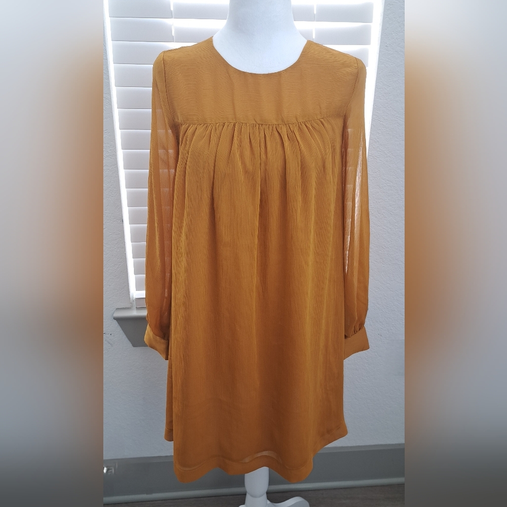 H&M Mustard Long Sleeve Dress